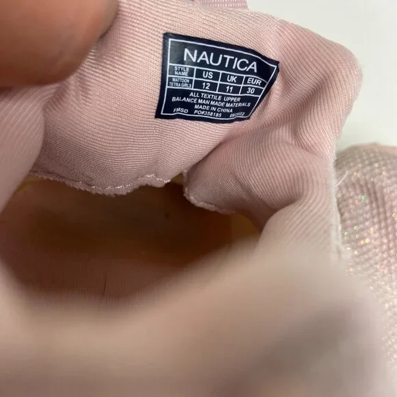 Girl’s Sparkly Pink Slip On Sneaker Size 12 - Picture 4 of 7